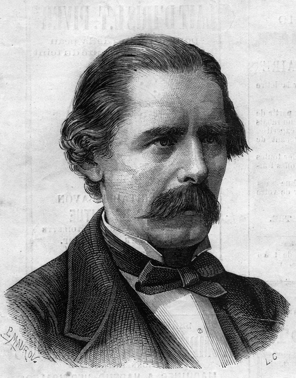 Henry Thompson (1820-1904) angol orvos, III. Napóleon sebész portréja. Metszet a „” Le Monde Illustré”” 825. számában, 1873. február 1. alkotó: French School