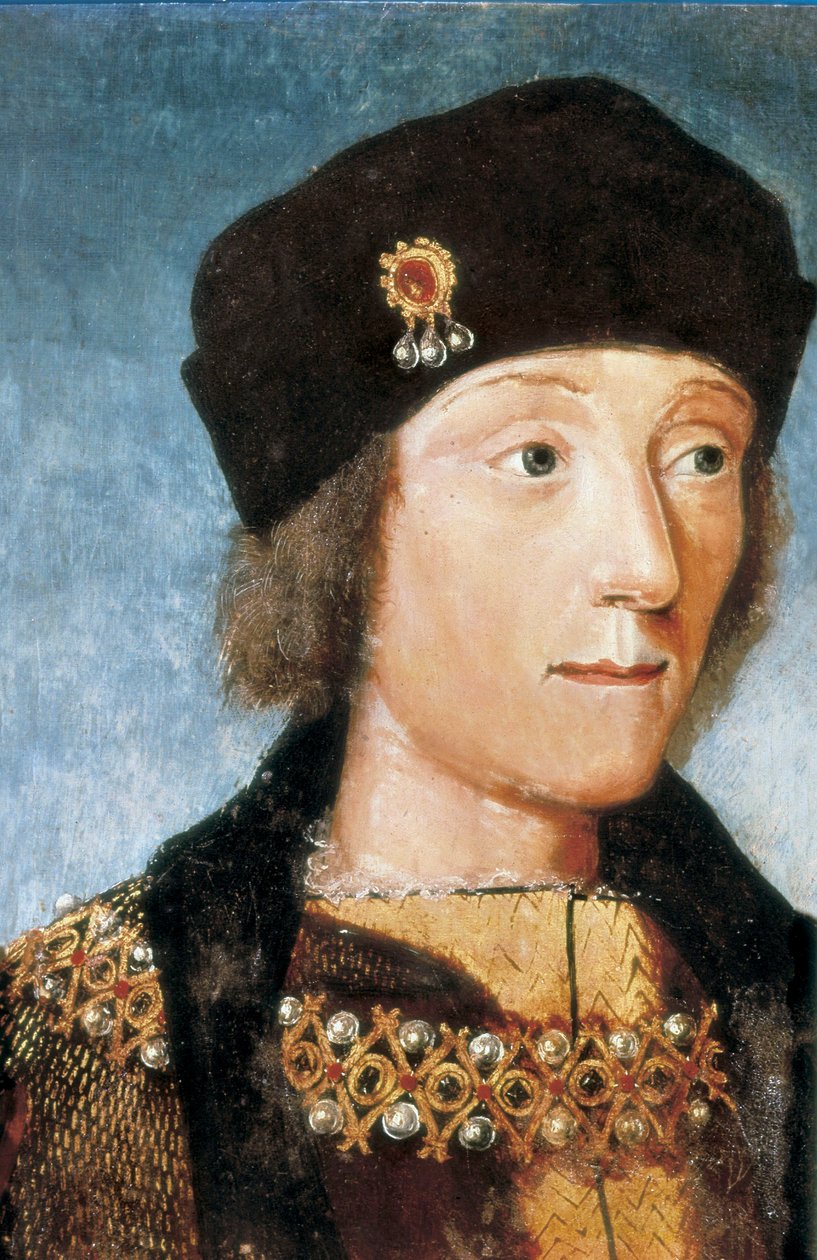 VII. Henrik angol király (1457-1509), névtelen művész portréja (festmény) alkotó: French School