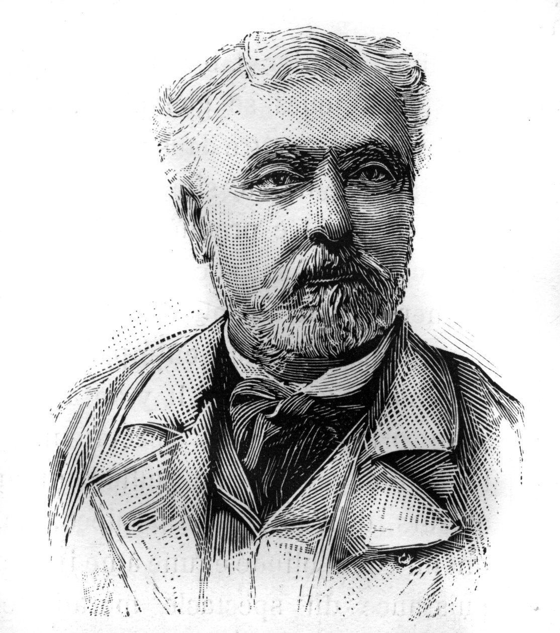 Hyacinthe Laurent Theophile Aube (1826-1890), francia admirális és politikus portréja. Metszet a „” The Illustrated World”-ben, január 16 alkotó: French School