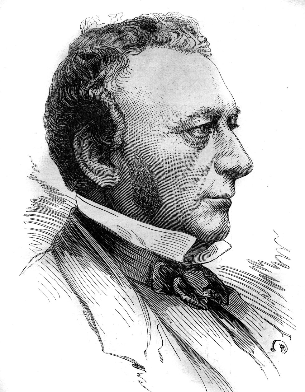 Isaac Pereire (1800 - 1875), a Societe de Credit mobiler és a generale transatlantic társaság alapítójának portréja. Metszet a „” Le Monde Illustré”” 1218. számában, 1880. július 31. alkotó: French School