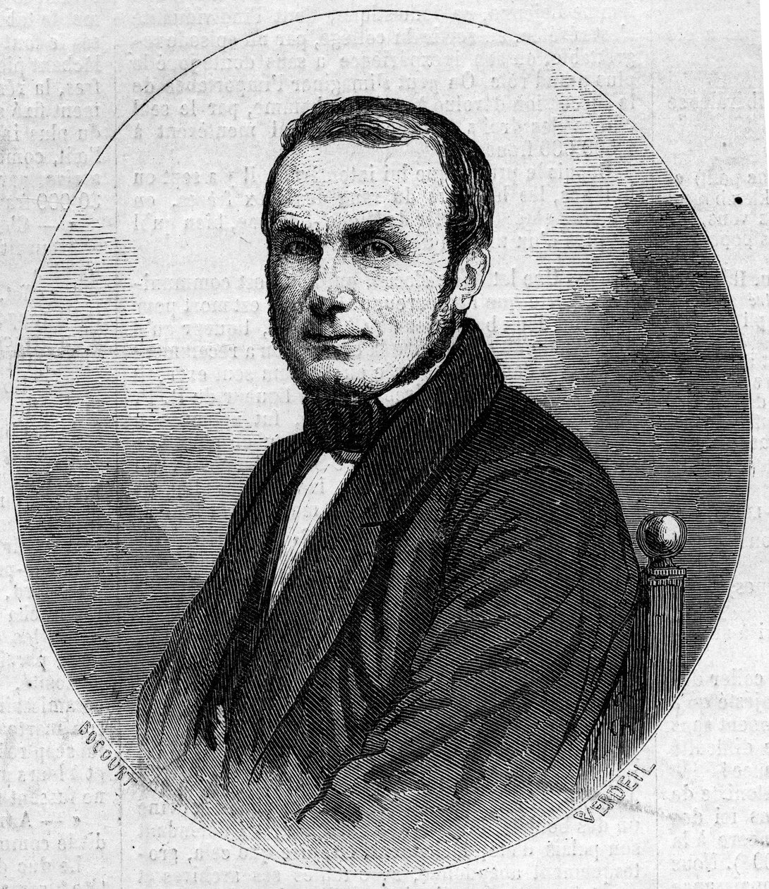 Isidore Geoffroy Saint Hilaire portréja Saint Hilaire (Saint-Hilaire) (1805-1861), francia zoológus, Etienne Geoffroy Saint-Hilaire fia. Metszet a „” The Illustrated World”” 241. számában, november 23 alkotó: French School