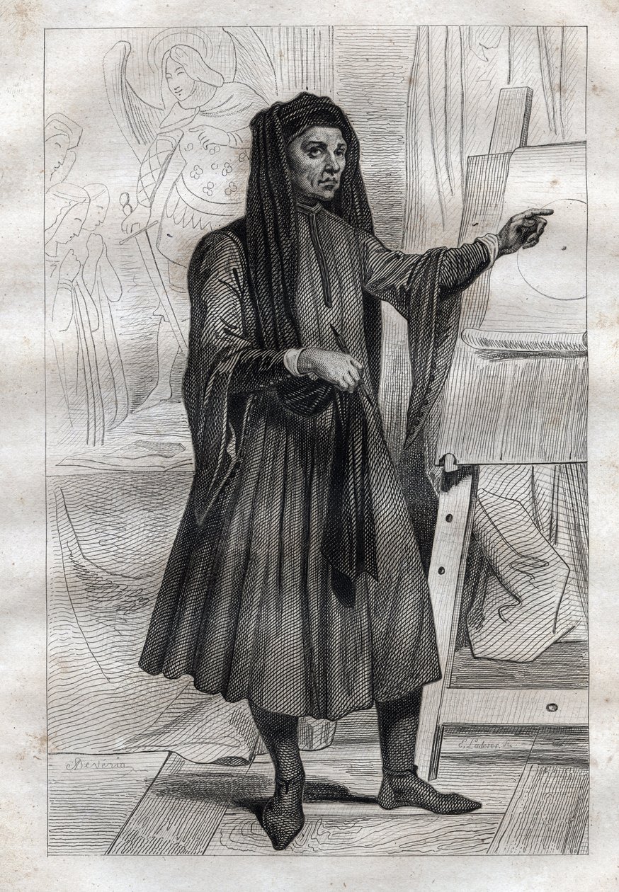 Giotto di Bondone olasz festő portréja (Ambrogiotto di Bondone alkotó: French School