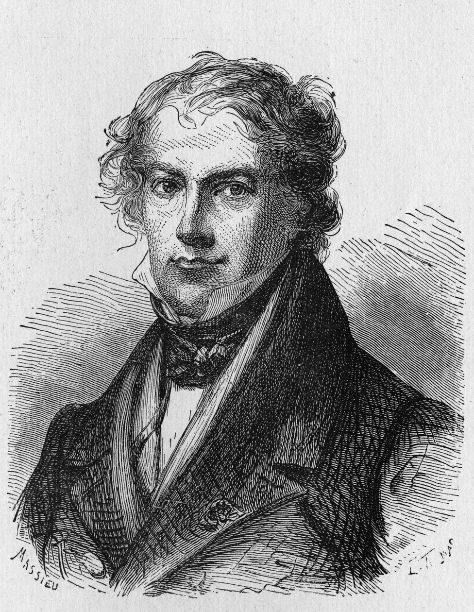 J. B. Biot (1774 - 1862) francia fizikus portréja – az Album de la Science című kiadványban; jeles tudósok; Nagy felfedezések””” 1896. alkotó: French School