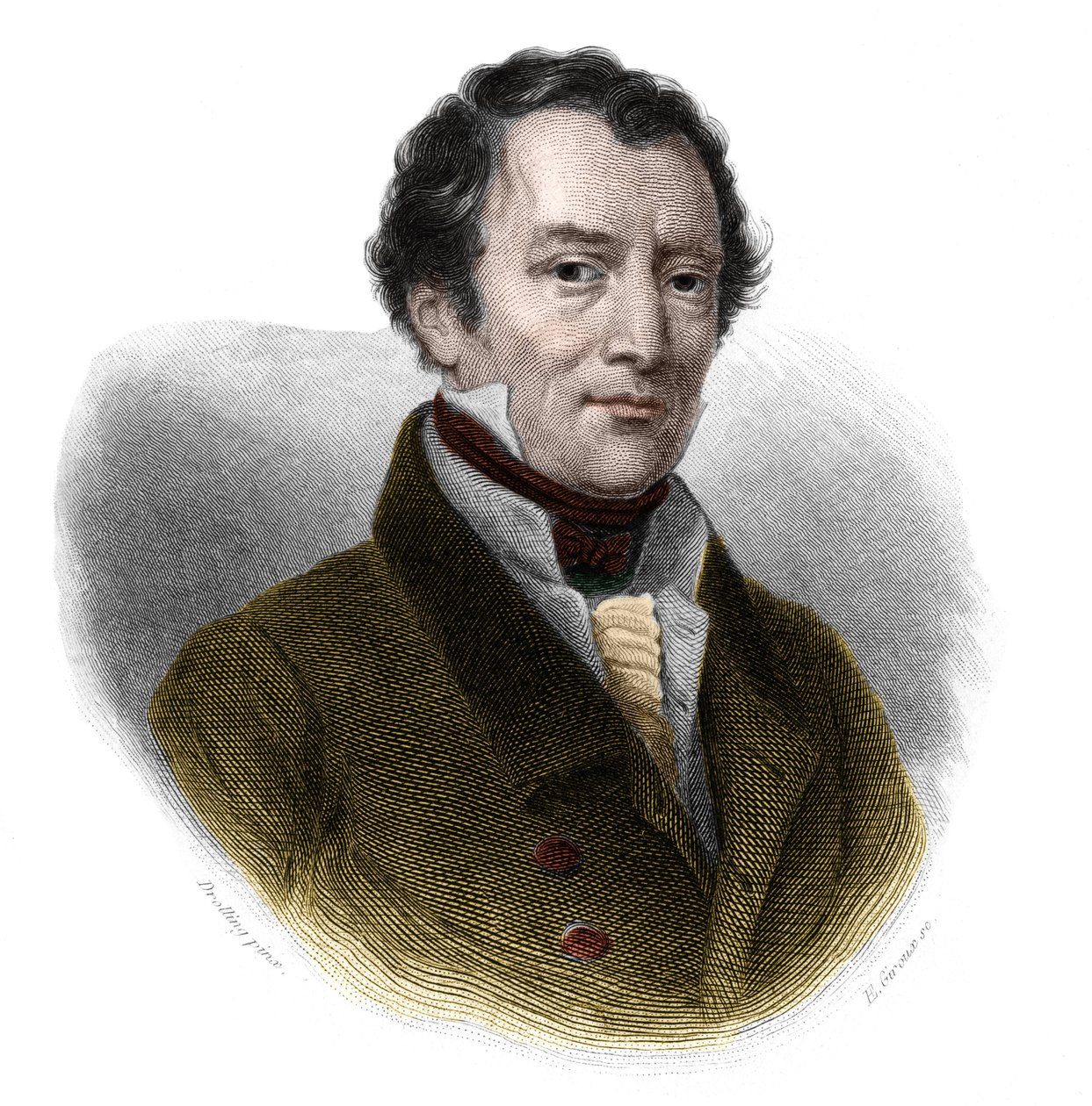 Jacques-Antoine (Jacques Antoine) Manuel (1775-1827) francia jogász és politikus portréja. Louis de Cormenin Timon „” Beszélők könyvében”. 1842. Magángyűjtemény. alkotó: French School