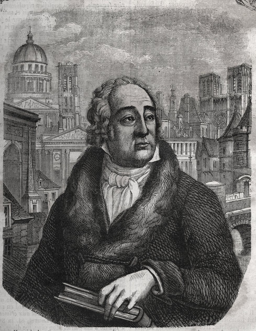 Jacques-Antoine Dulaure portréja (Jacques Antoine) (1755-1835) francia régész és történész – Jacques Antoine Dulaure metszete „Párizs fizikai, polgári és erkölcsi története: az első történelmi időktől napjainkig”. 1853 alkotó: French School