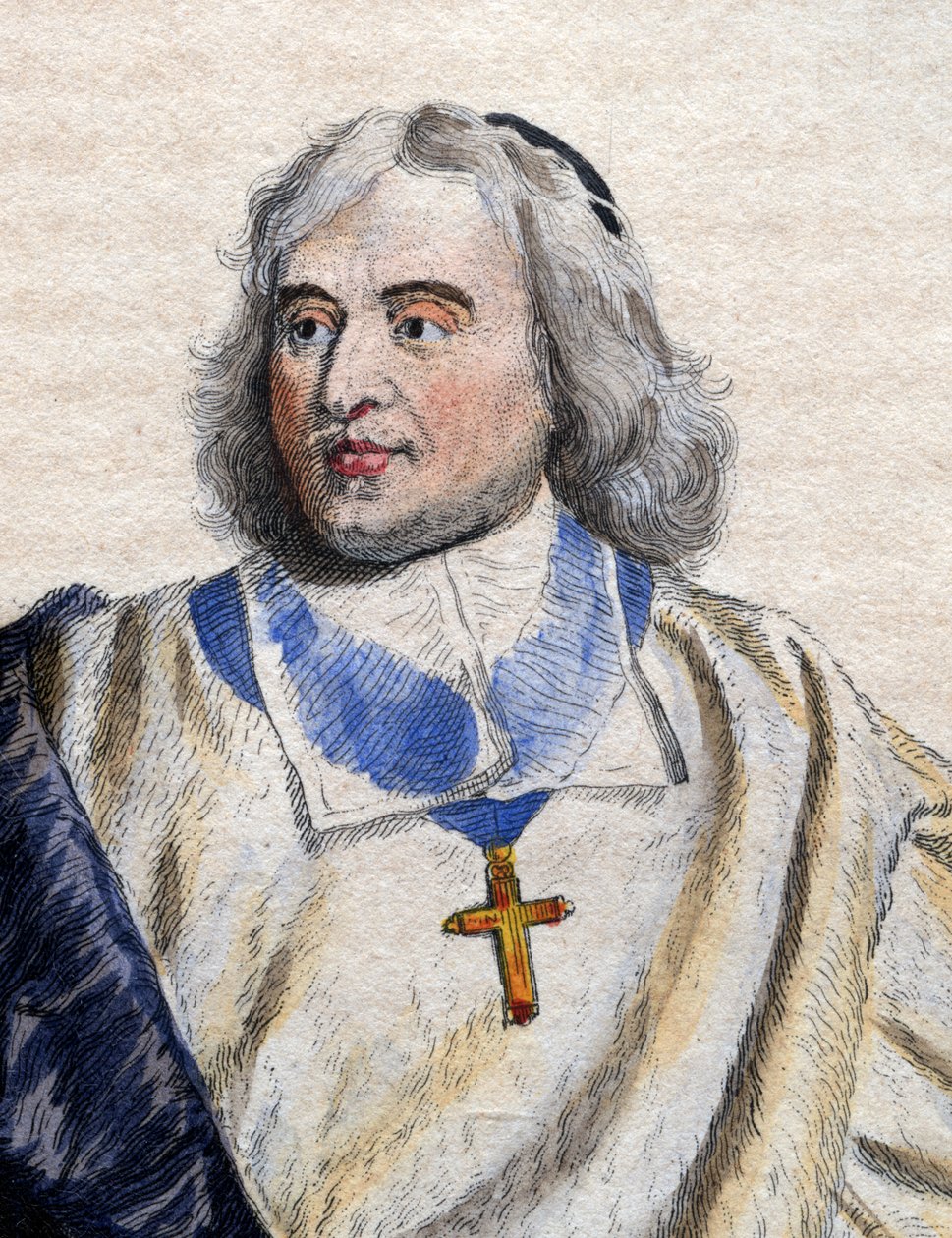Jacques Benigne Bossuet (1627-1704) francia püspök és teológus portréja. alkotó: French School