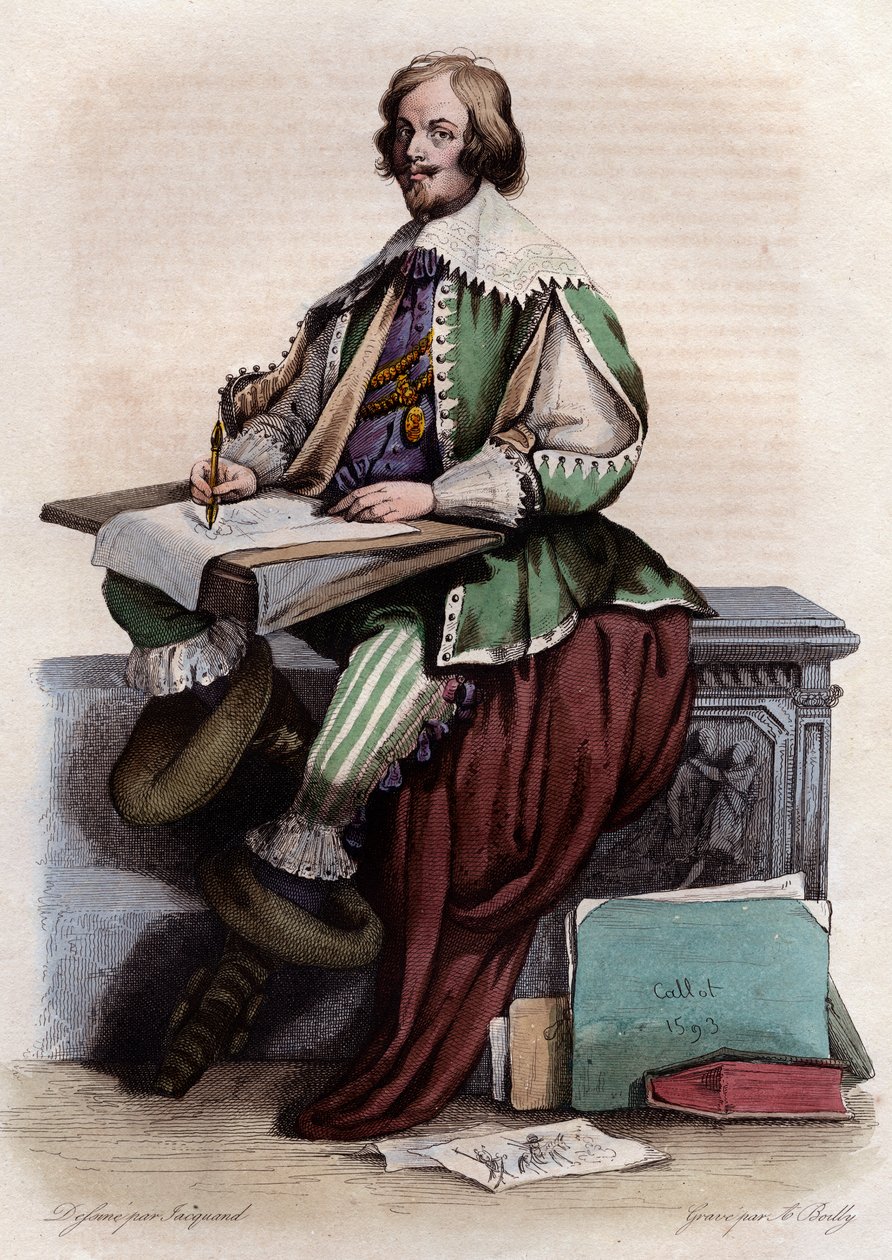 Jacques Callot (1592-1635) francia nyomdász és rajzoló portréja alkotó: French School