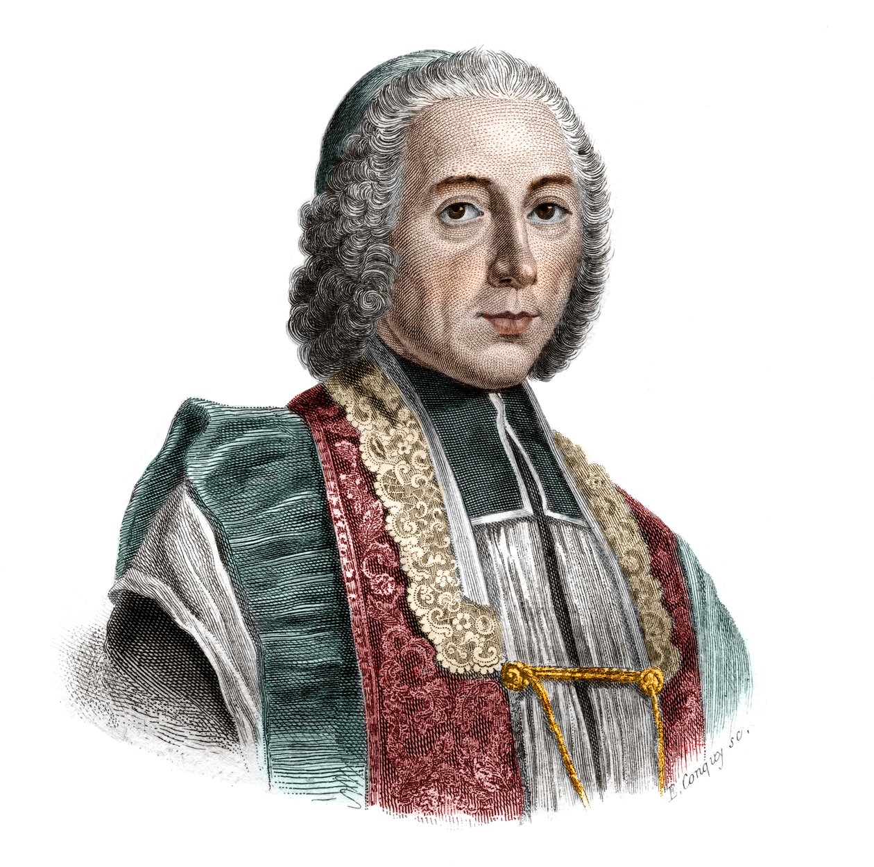 Jacques Denis Cochin (1726-1783), a Hopital Saint-Jacques alapítójának portréja. alkotó: French School