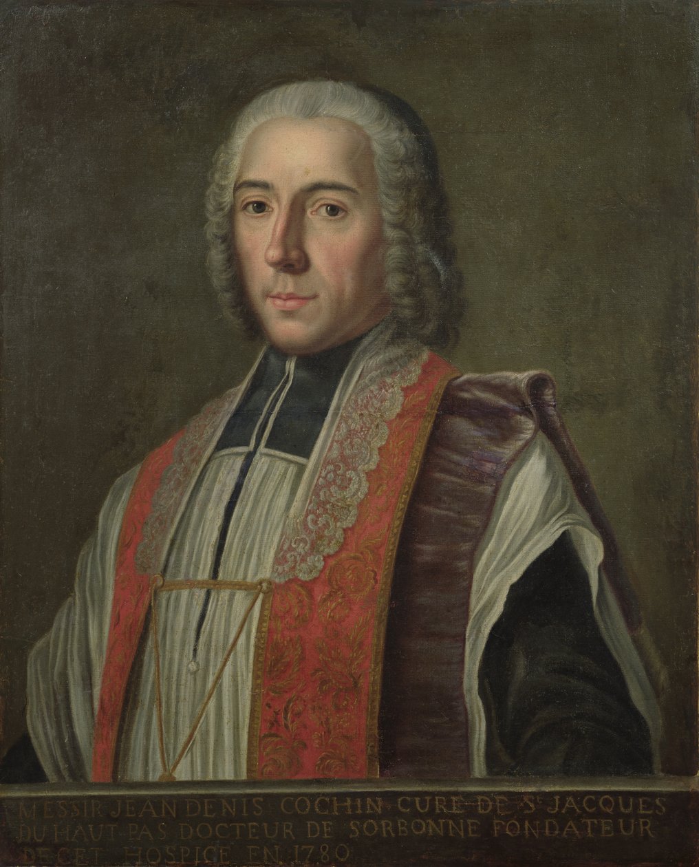 Jacques Denis Cochin (1726-83) portréja, a Saint-Jacques Kórház alapítója alkotó: French School