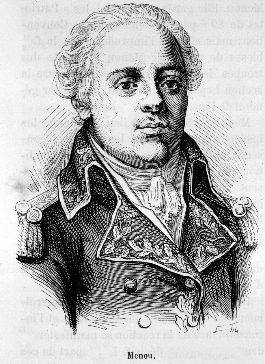 Jacques Francois Menou, de Boussay báró, francia tábornok (1750-1810) portréja – Henri Martin „Franciaország története” c. alkotó: French School