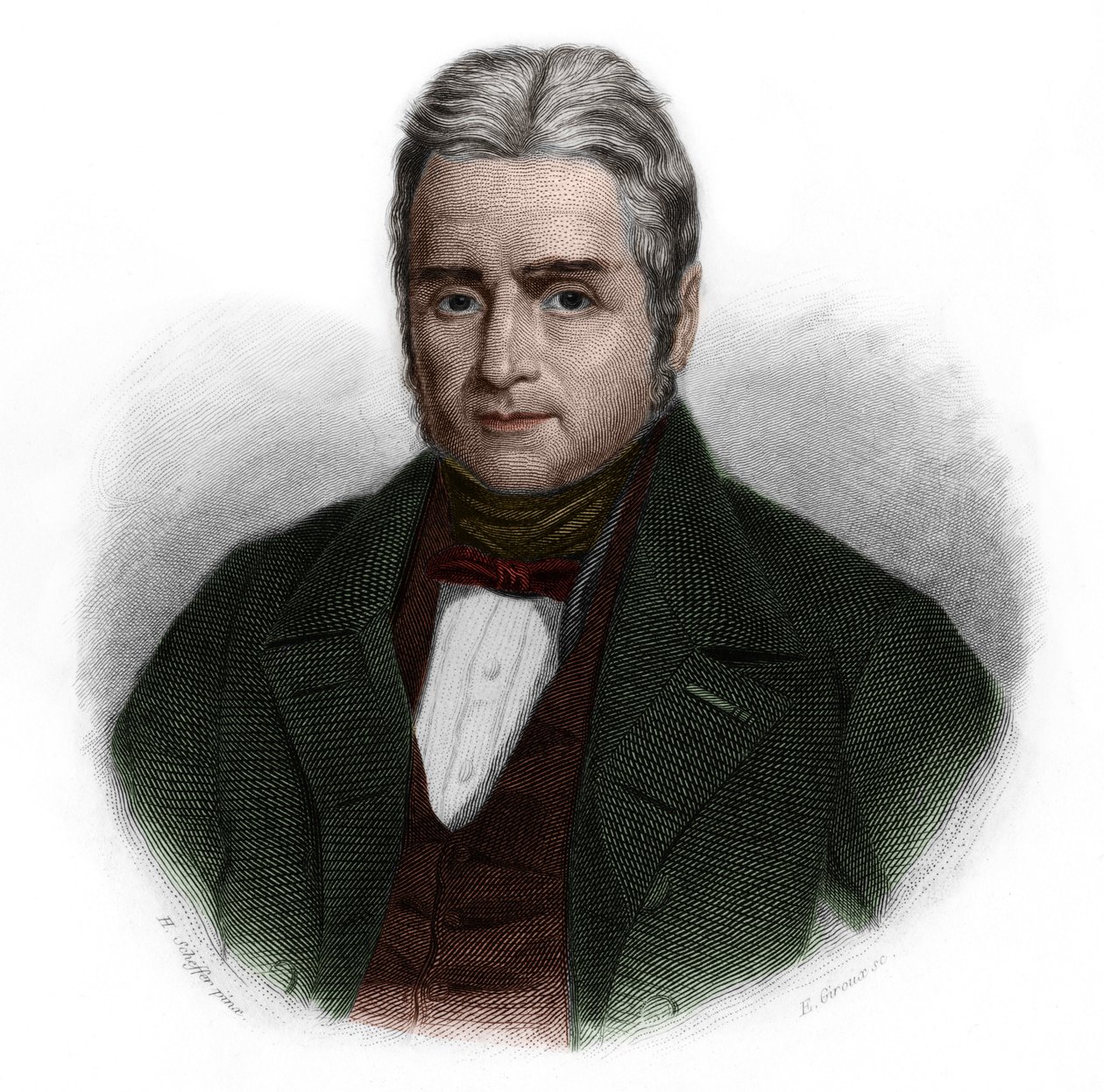 Jacques Lafitte (1767-1844) francia politikus és bankár portréja. Louis de Cormenin Timon „” Beszélők könyvében”. 1842. Magángyűjtemény. alkotó: French School