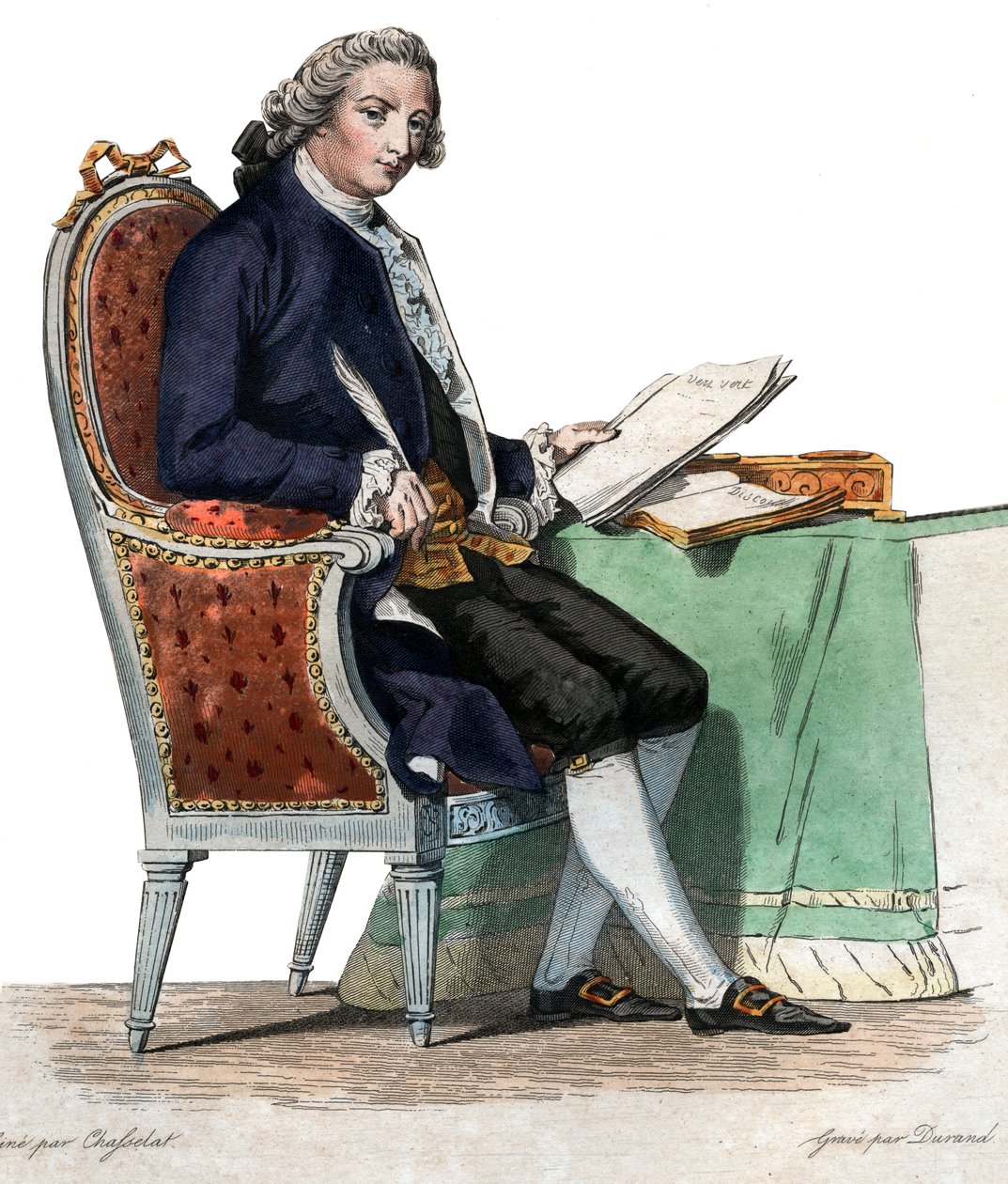 Jean-Baptiste-Louis Gresset (1709-1777) francia költő és drámaíró portréja. alkotó: French School
