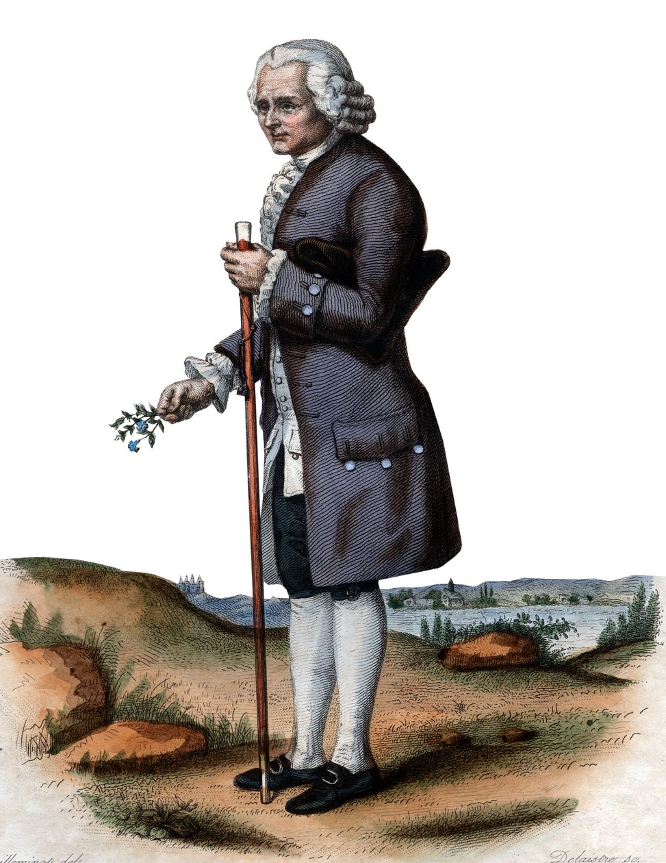 Jean-Jacques Rousseau (1712-1778) svájci filozófus portréja. alkotó: French School