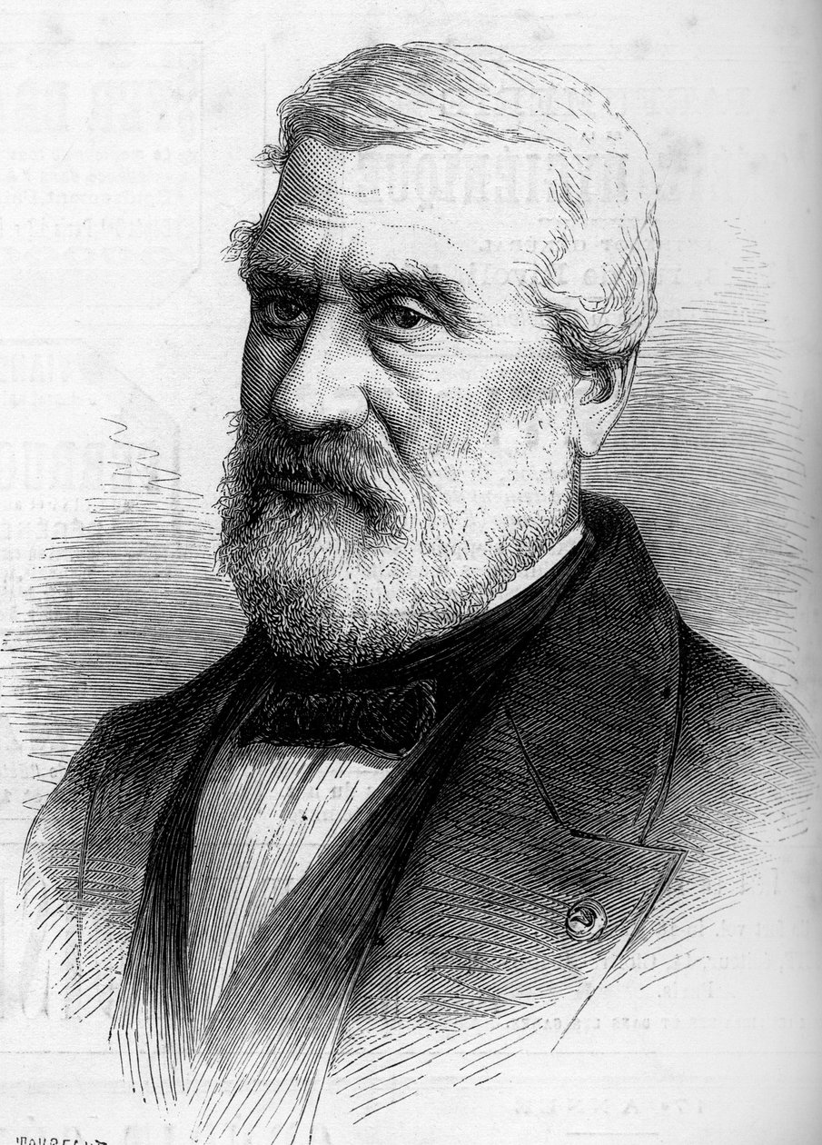 Jean Antoine Theodore, Gudin báró (1802-1880) francia festő portréja. Metszet a „” Le Monde Illustré”” 1206. számában, 1880. április 8. alkotó: French School