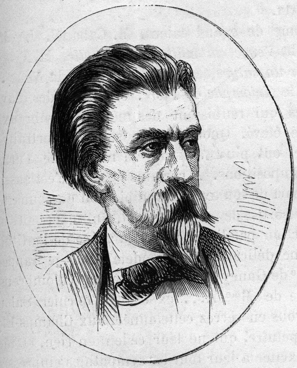 Jean Baptiste (Jean-Baptiste) Carpeaux (1827-1875) francia szobrász portréja. Metszet a „” Le Monde Illustré”” 890. számában, 1874. május 2.. alkotó: French School