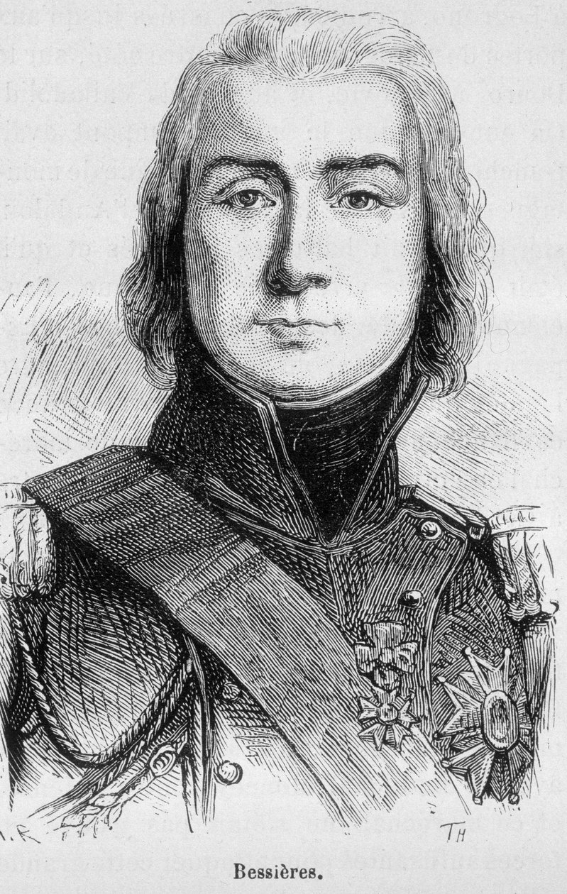Jean Baptiste Bessières, Isztria hercege, Franciaország marsallja (1768-1813) portréja, akit a L¿tzen-i csata előestéjén öltek meg – Henri Martin „Franciaország története” c. alkotó: French School
