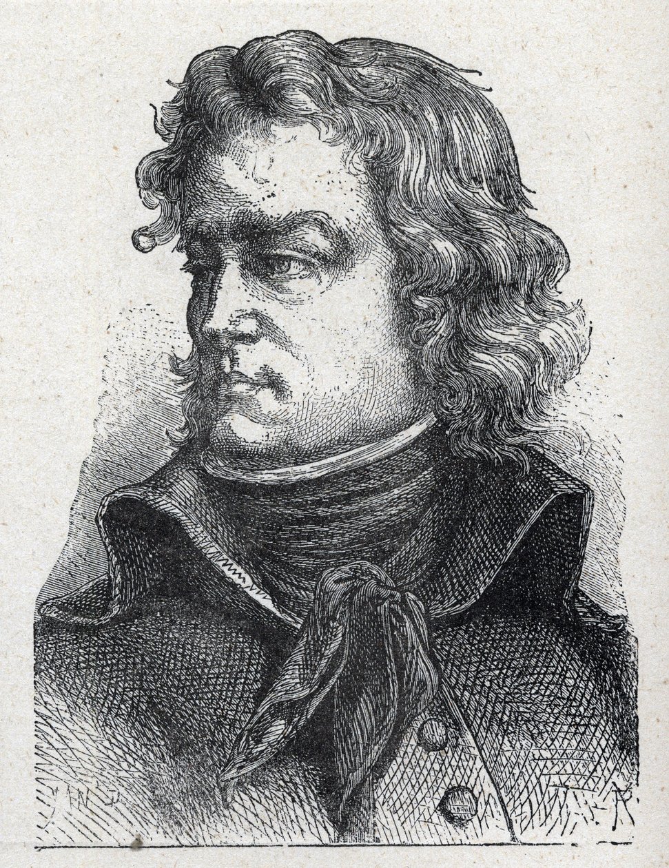 Jean Baptiste Camille de Canclaux (1740-1817), az 1889-es forradalom metszet francia tábornokának portréja. alkotó: French School