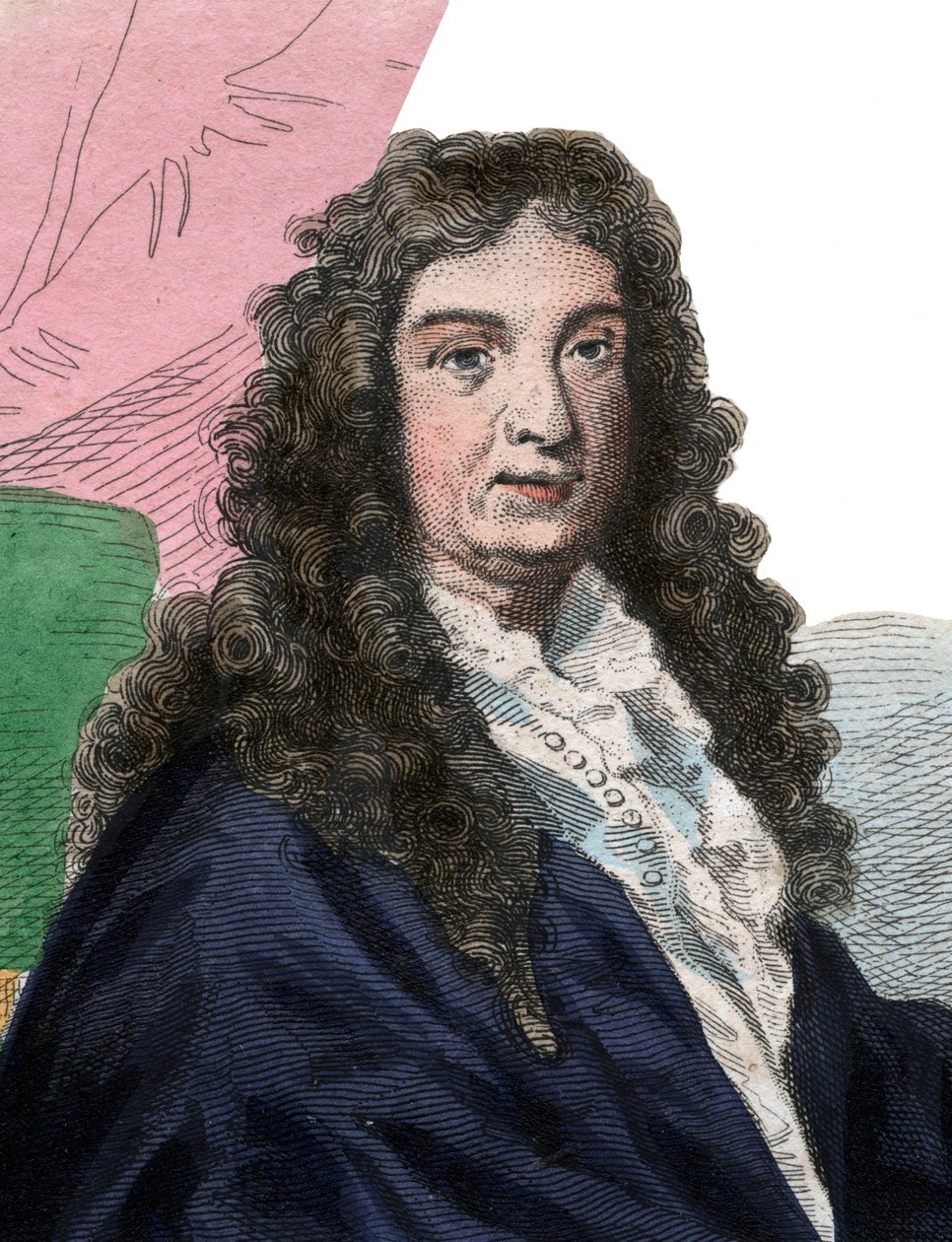 Jean Baptiste Lully (1632-1687) francia zeneszerző portréja. alkotó: French School