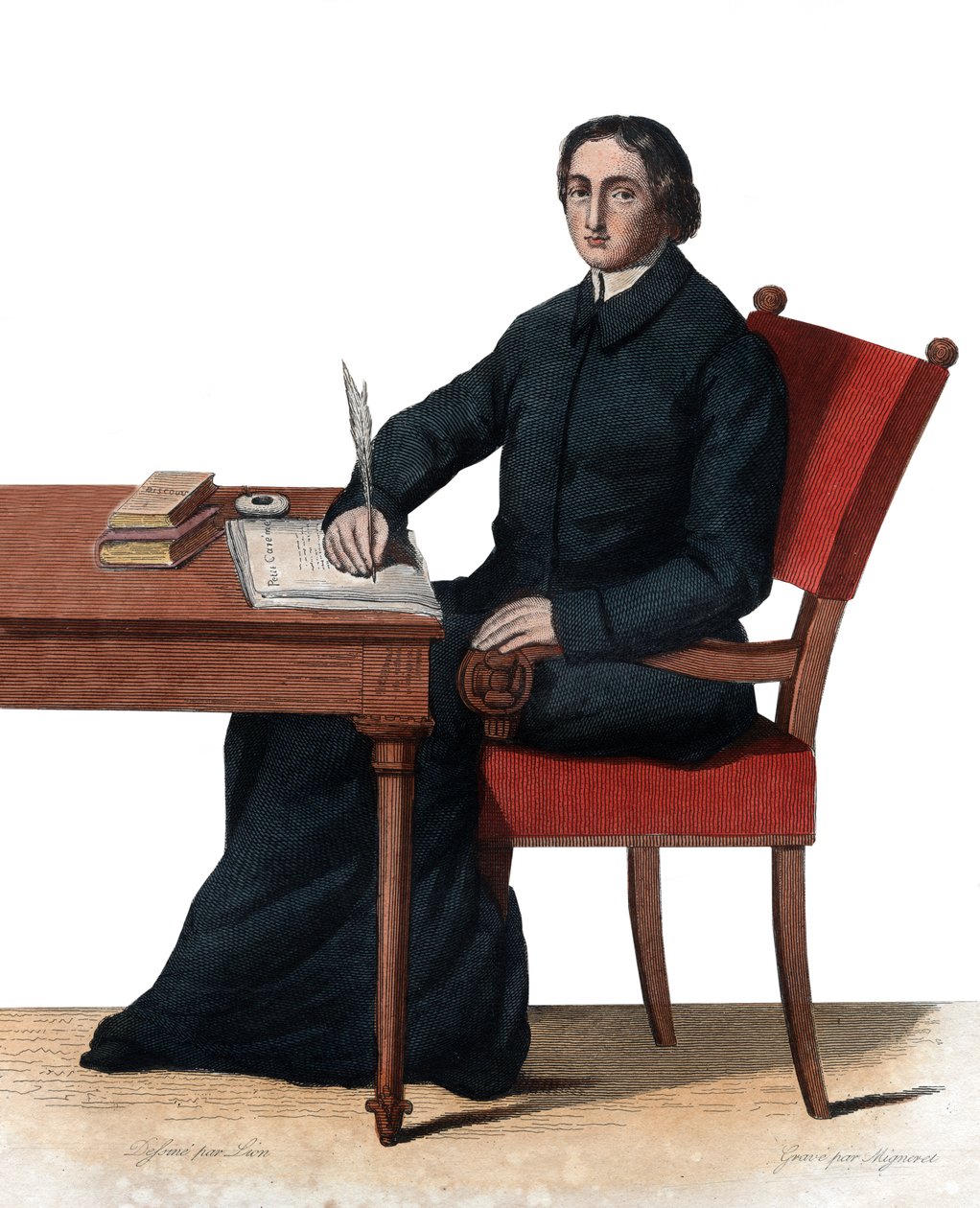 Jean Baptiste Massillon (1663-1742), francia katolikus püspök és prédikátor, Clermont püspökének portréja. alkotó: French School