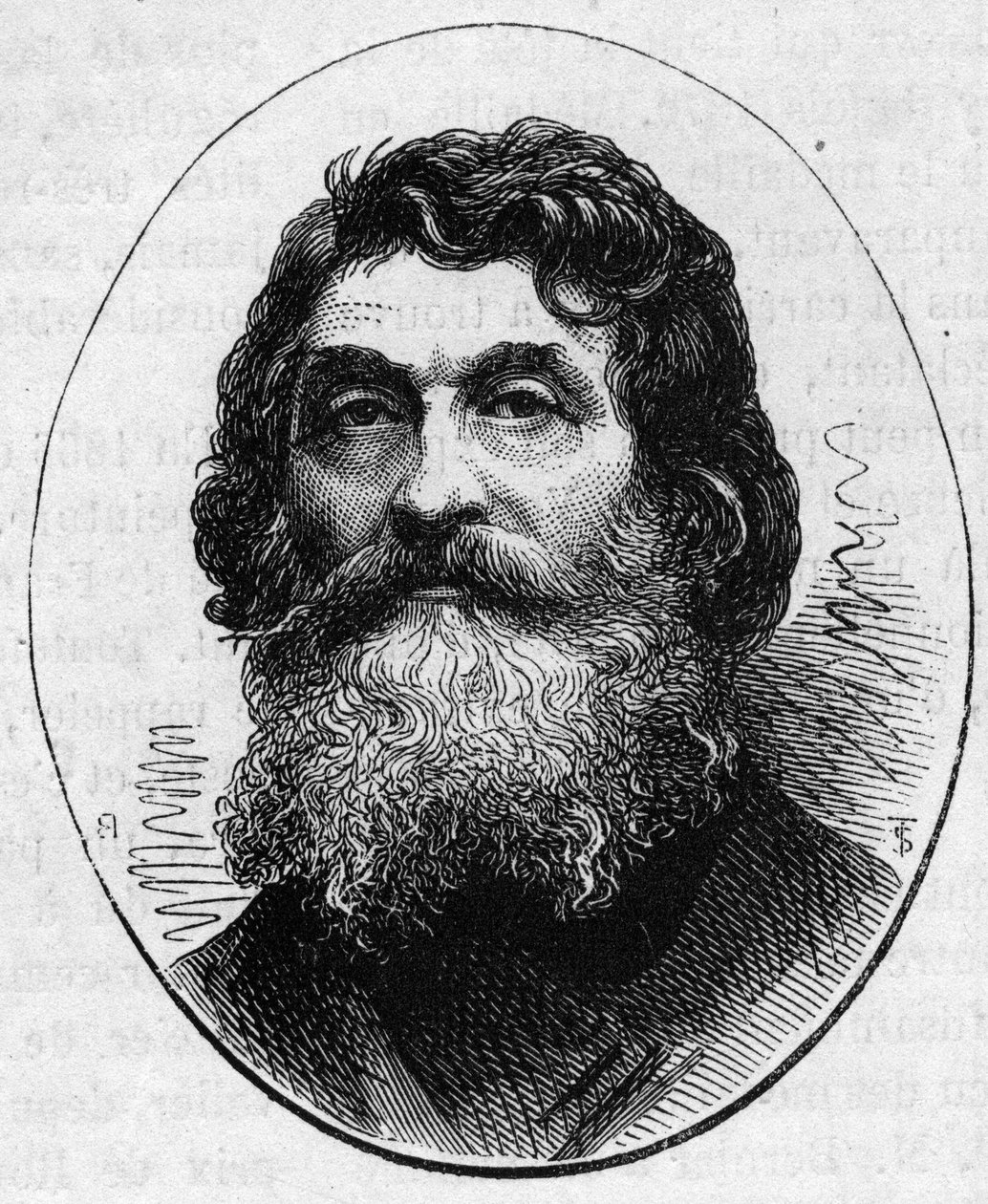 Jean Baptiste Paul Cabet (1815-1876) francia szobrász portréja. Metszet a „” Le Monde Illustré”” 890. számában, 1874. május 2.. alkotó: French School