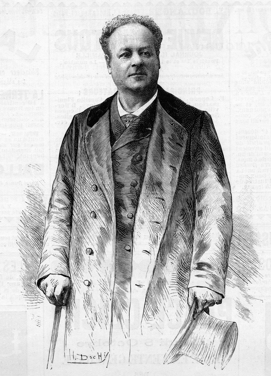 Jean Berthelier (1830-1888) francia színész és énekes portréja. alkotó: French School