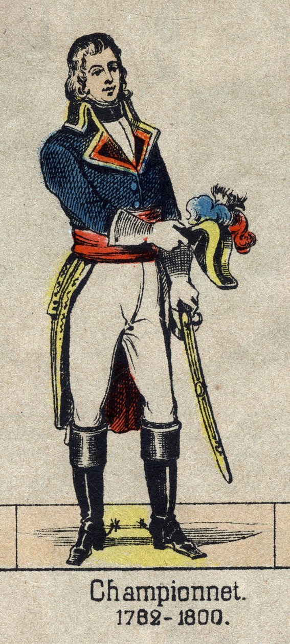 Jean Etienne Championet, francais tábornok (1762-1800) portréja. Epinal képe a 19. század végéről. alkotó: French School