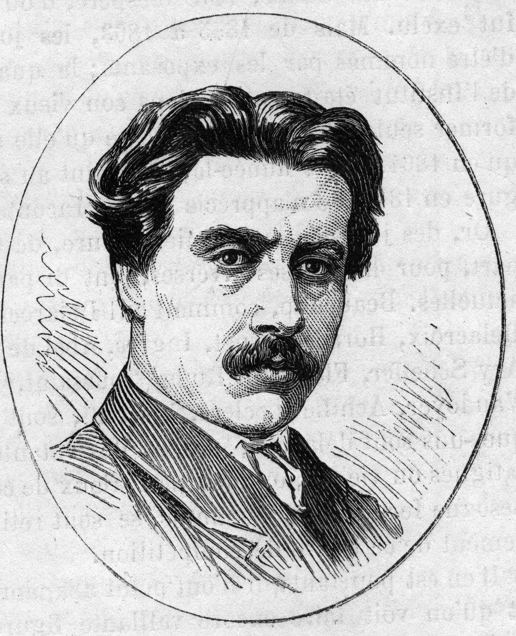 Jean Falguiere 1831-1900) francia szobrász portréja. Metszet a „” Le Monde Illustré”” 890. számában, 1874. május 2.. alkotó: French School