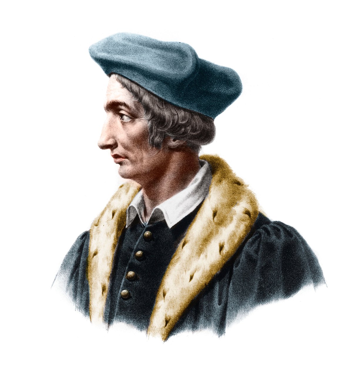 Jean Fernel (1497-1558) francia orvos, csillagász és matematikus portréja. alkotó: French School