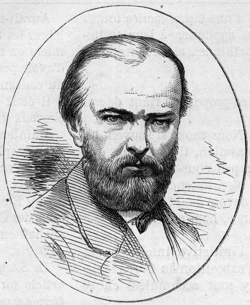 Jean Jacques Henner (1829-1905) francia festő portréja. Metszet a „” Le Monde Illustré”” 890. számában, 1874. május 2.. alkotó: French School