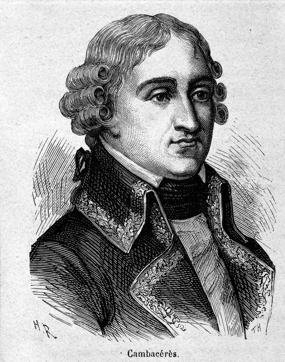 Jean Jacques Régis de Cambacérès pármai herceg, francia jogtudós és politikus (1753-1824) portréja - metszet - Henri Martin „L’Histoire de France” című könyvében alkotó: French School