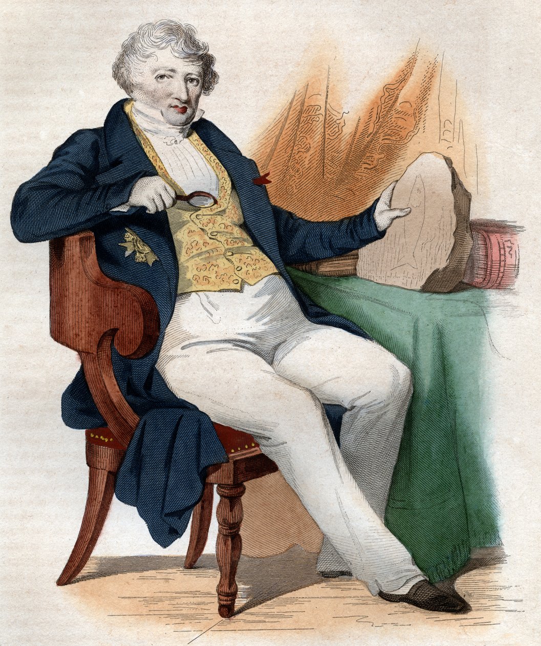 Jean Leopold Nicolas Frederic Cuvier, Georges Cuvier (1769-1832) francia természettudós és zoológus portréja. alkotó: French School