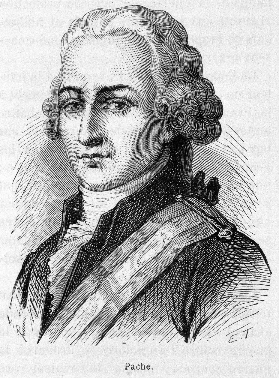 Jean Nicolas Pache (1746-1823) francia politikus portréja, aki köztéri emlékművekre vésette a Francia Köztársaság mottóját: „Liberté, Egalité Fraternité” - metszet alkotó: French School