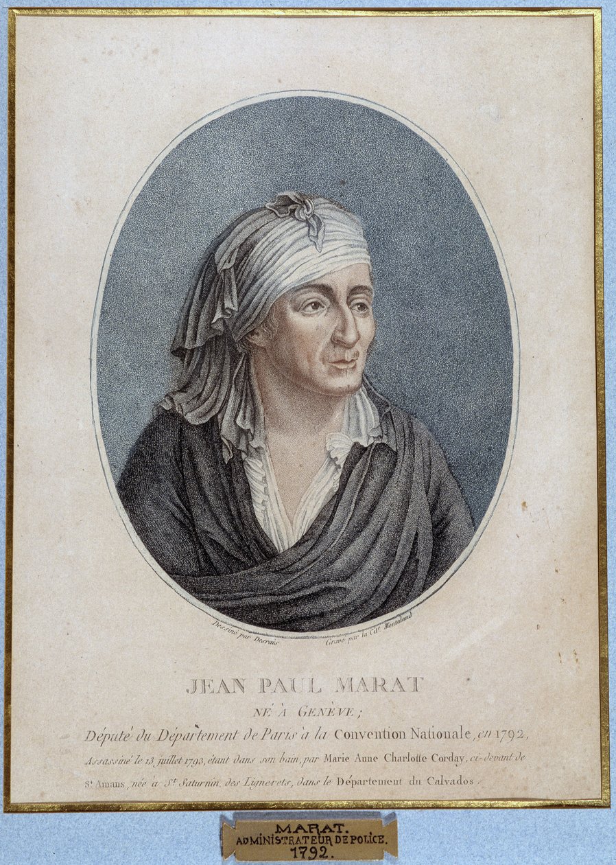 Jean Paul Marat (1743-1793) francia orvos, publicista és politikus portréja alkotó: French School