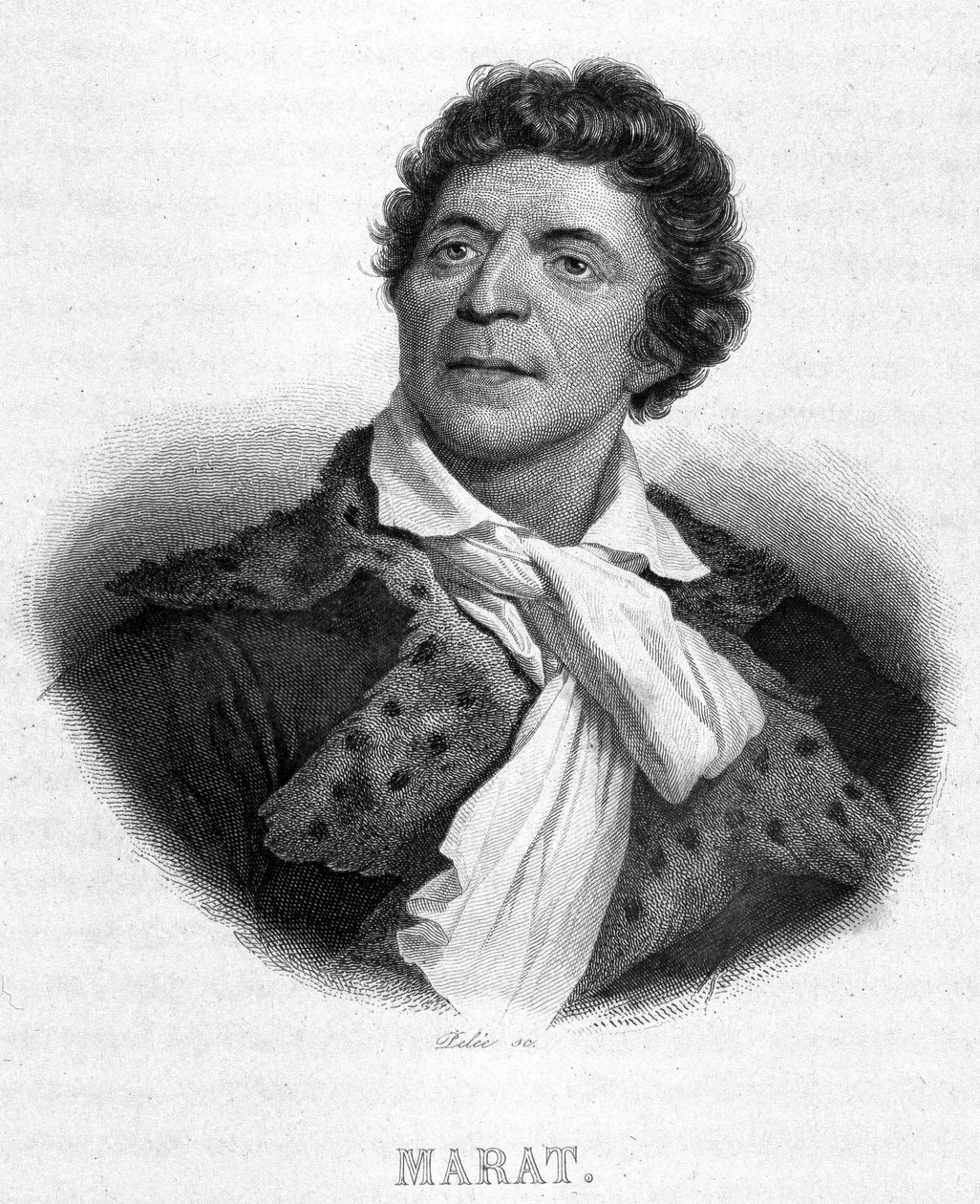 Jean Paul Marat (1743-1793) portréja – Thiers „Revolution francaise” című könyvében. 19. század alkotó: French School