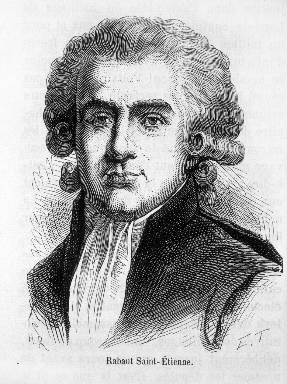 Jean Paul Rabaut St Etienne francia politikus (1743-1793) portréja – Henri Martin „L’Histoire de France” című könyvében alkotó: French School