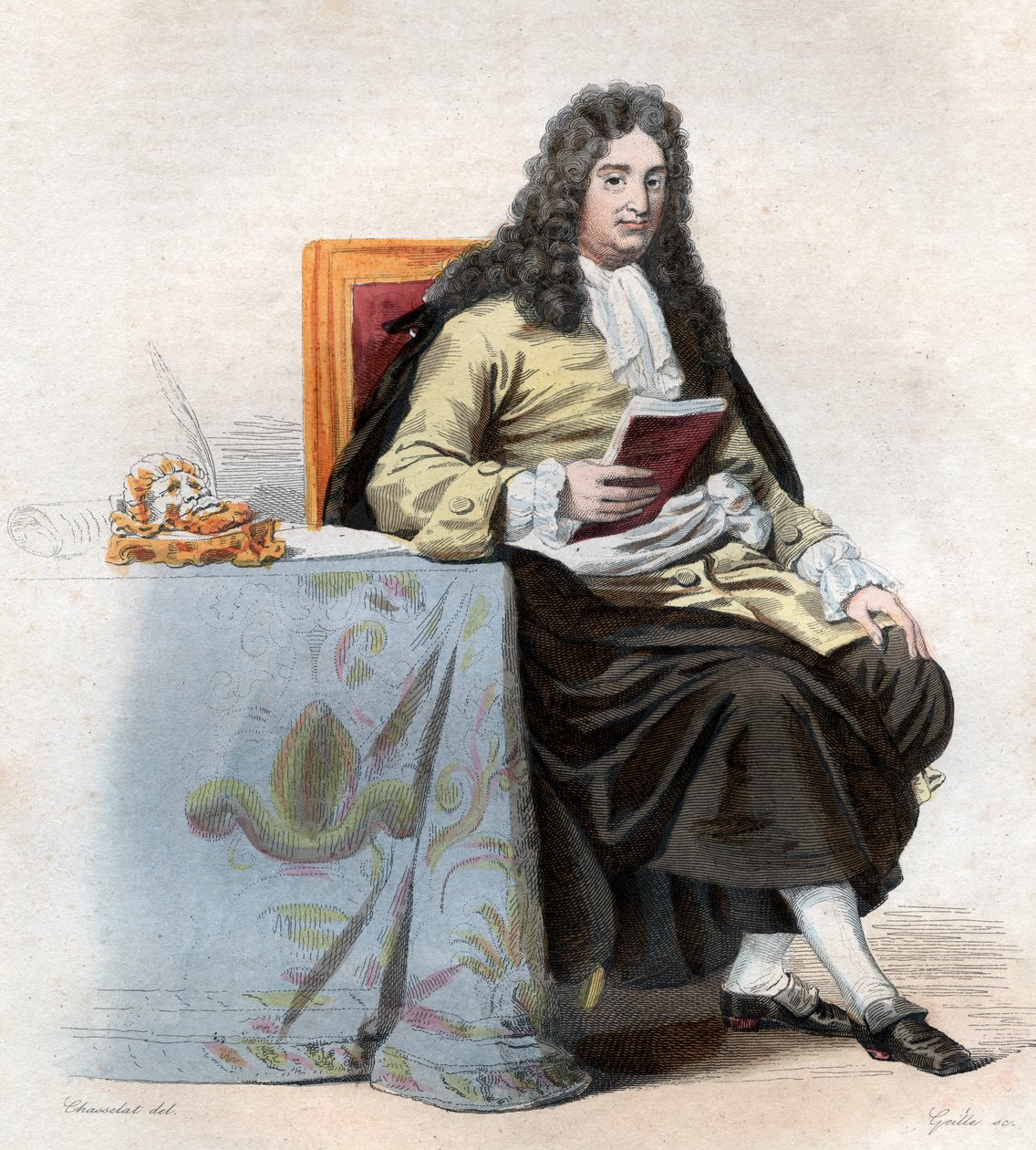 Jean Racine (1639-1699) francia drámaíró portréja. alkotó: French School