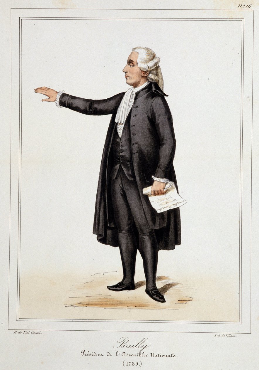 Jean Sylvain Bailly (1736-1793) portréja - Horace de Viel-Castel (Viel Castel) „Kosztümök, fegyverek és bútorok gyűjteményében a francia forradalom és a birodalom történetéhez” alkotó: French School