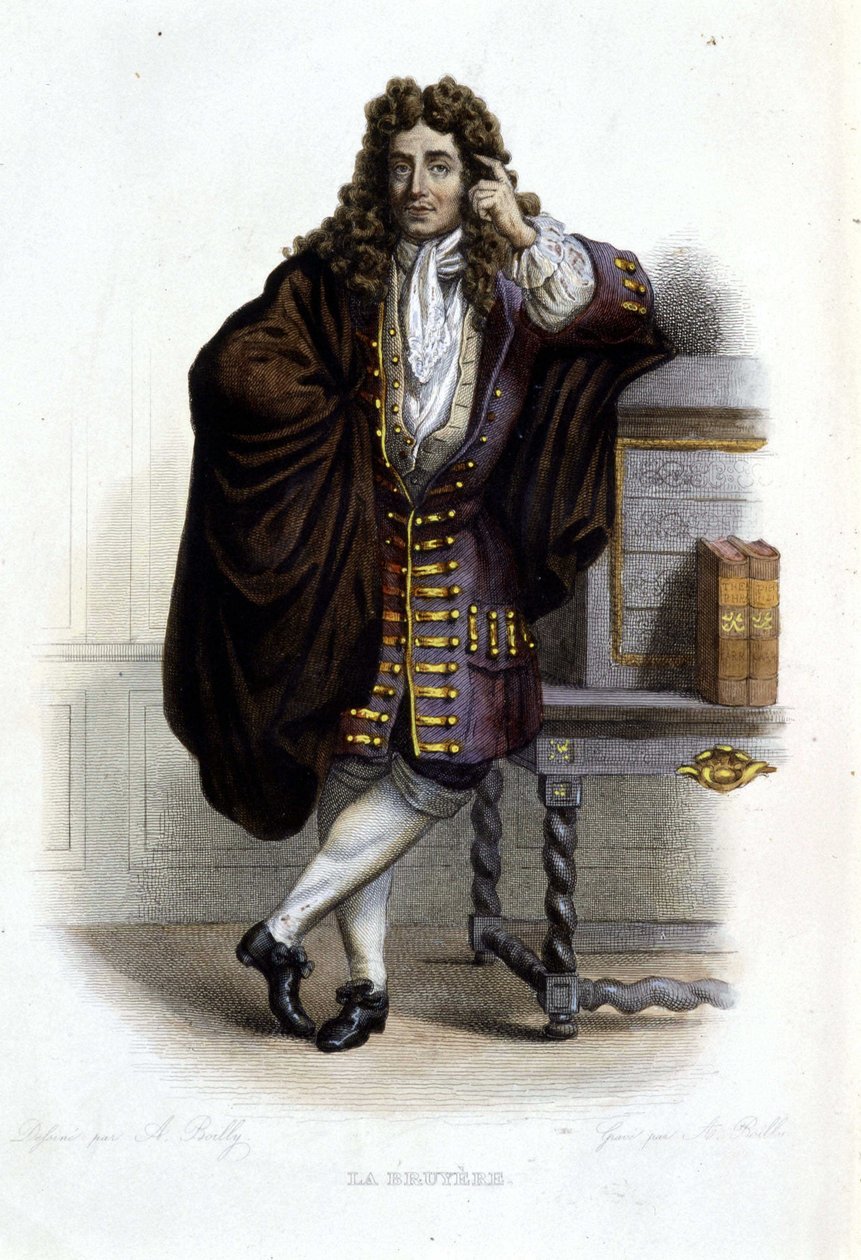 Jean de La Bruyere francia író és moralista (1645-1696) portréja, Ed. Mennechet, „Le Plutarque francais”” alkotó: French School