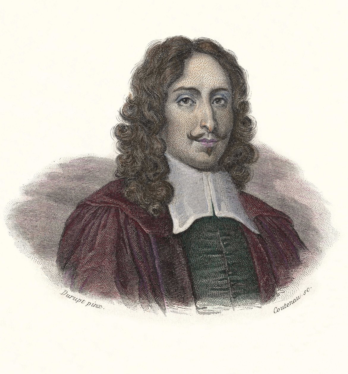 Jean de Rotrou (1609 - 1650) francia költő és drámaíró portréja a "Portraits des Hommes Useful" című kötetben. alkotó: French School