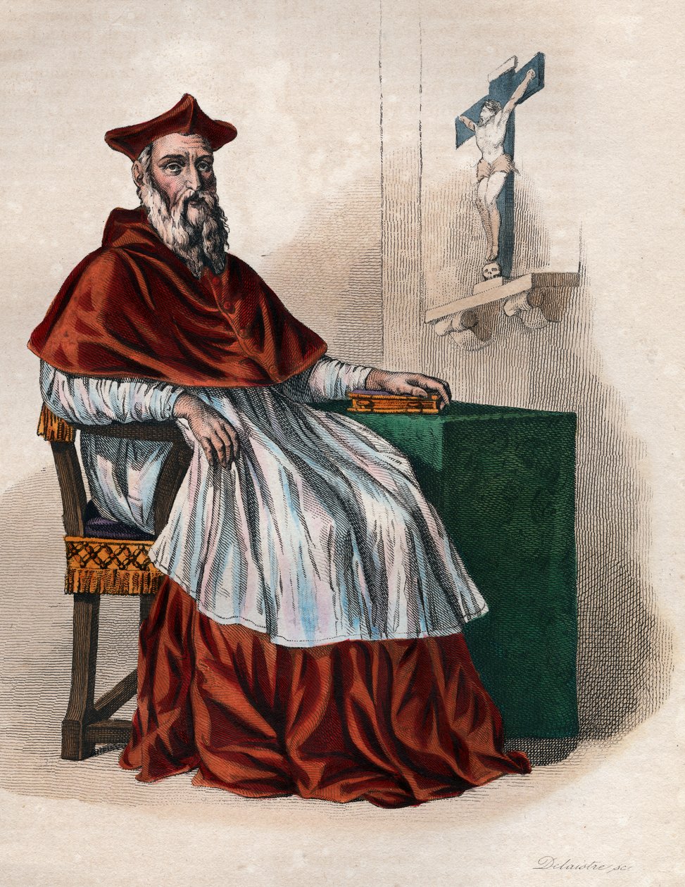 Jean du Bellay (1492-1560), francia bíboros és diplomata portréja. alkotó: French School