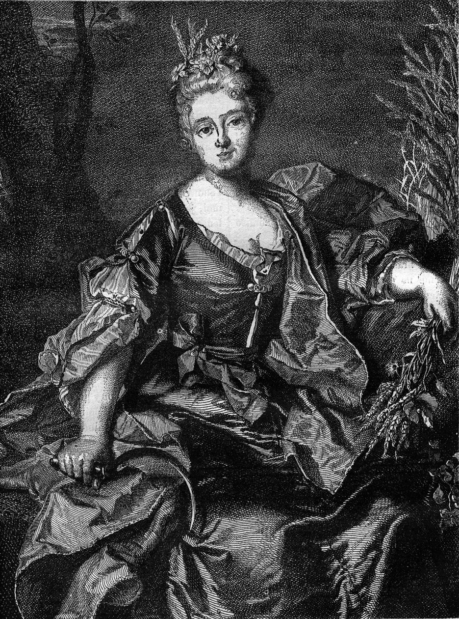Jeanne Becu, Barry grófnőjének (vagy Madame-jének) (1743-1793), XV. Lajos utolsó szeretőjének, Ceresben, a mezőgazdaság istennőjének portréja. Dr. T. „A prostitúció és a kicsapongás története a világ népeinél az ókortól napjainkig” című metszete. alkotó: French School