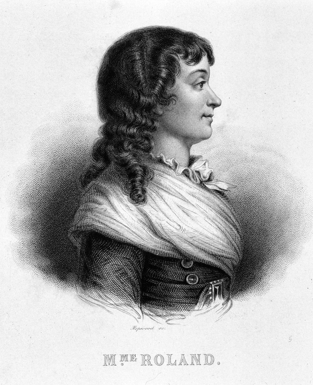 Jeanne Marie vagy Manon Philipon, Madame Roland (1754-1793) portréja – Thiers „Revolution francaise” című filmjében alkotó: French School