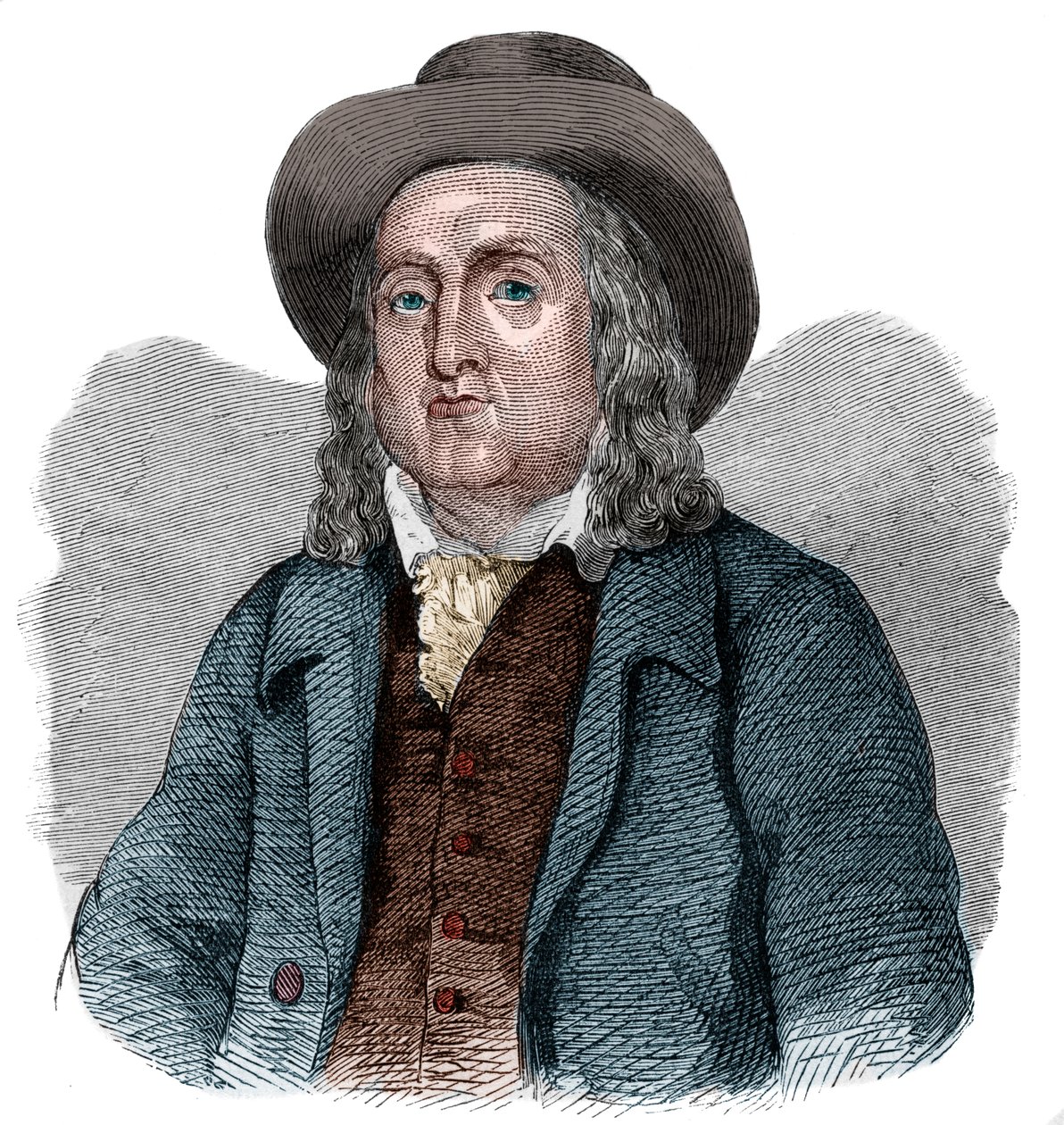 Jeremy Bentham (1748-1832) angol filozófus, közgazdász és elméleti jogtudós portréja. alkotó: French School