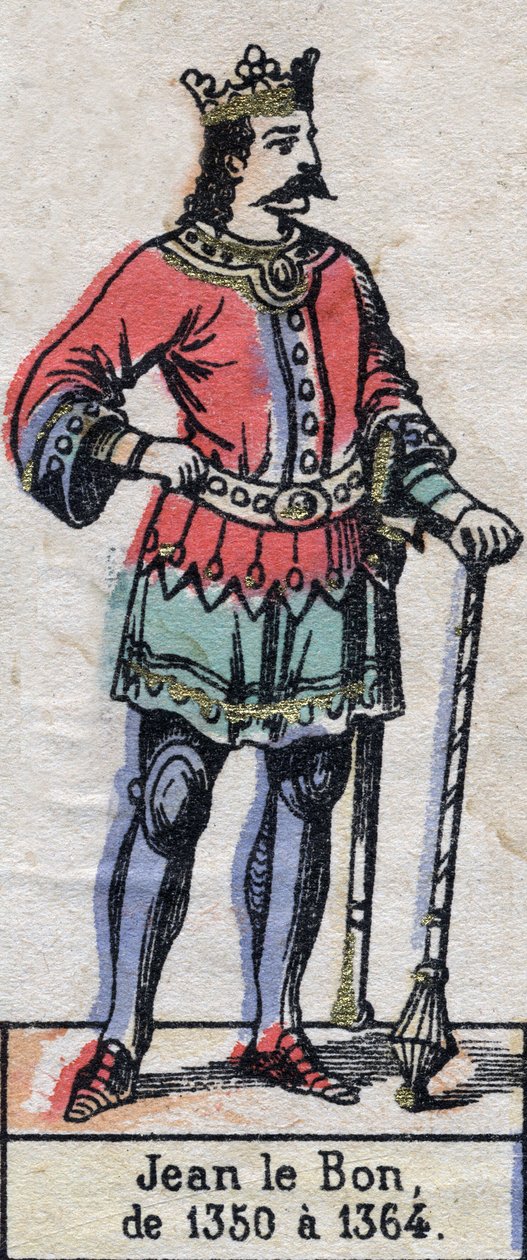 A Jó János (1319-1364) néven ismert francia II. János portréja (a Kapetusok dinasztiája). 19. század végi illusztráció. alkotó: French School