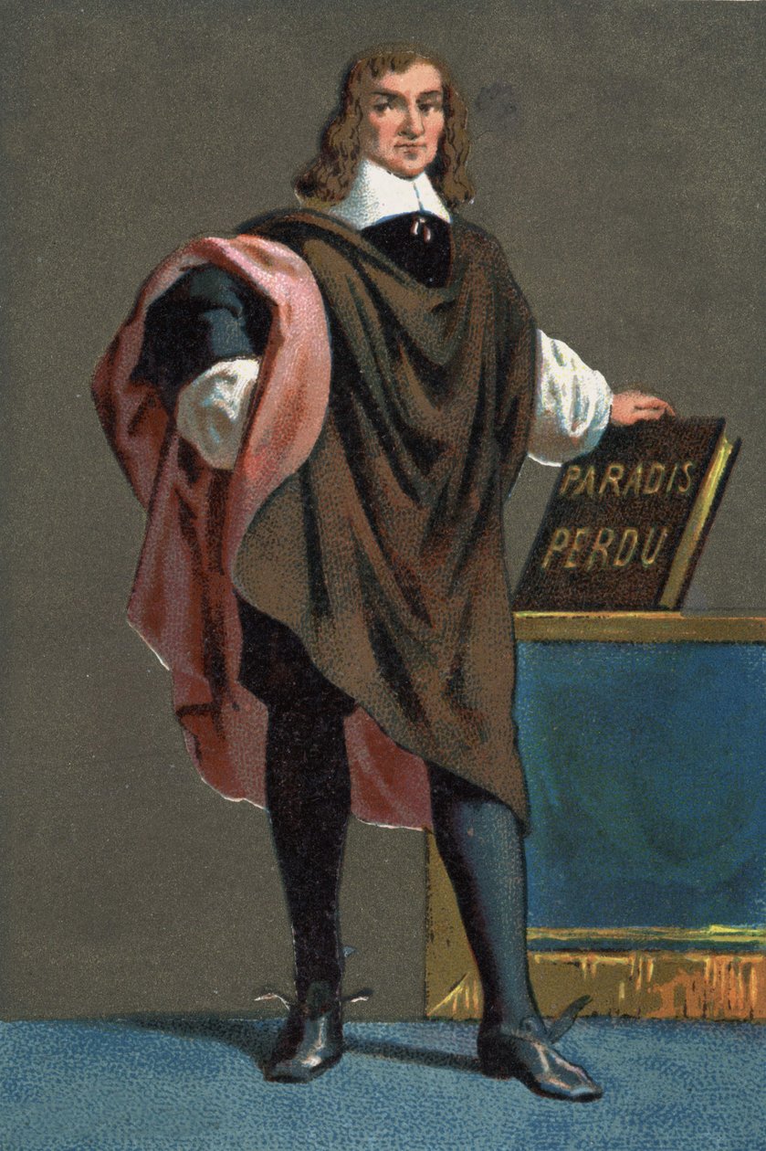 John Milton angol költő és esszéíró (1608-1674) portréja alkotó: French School