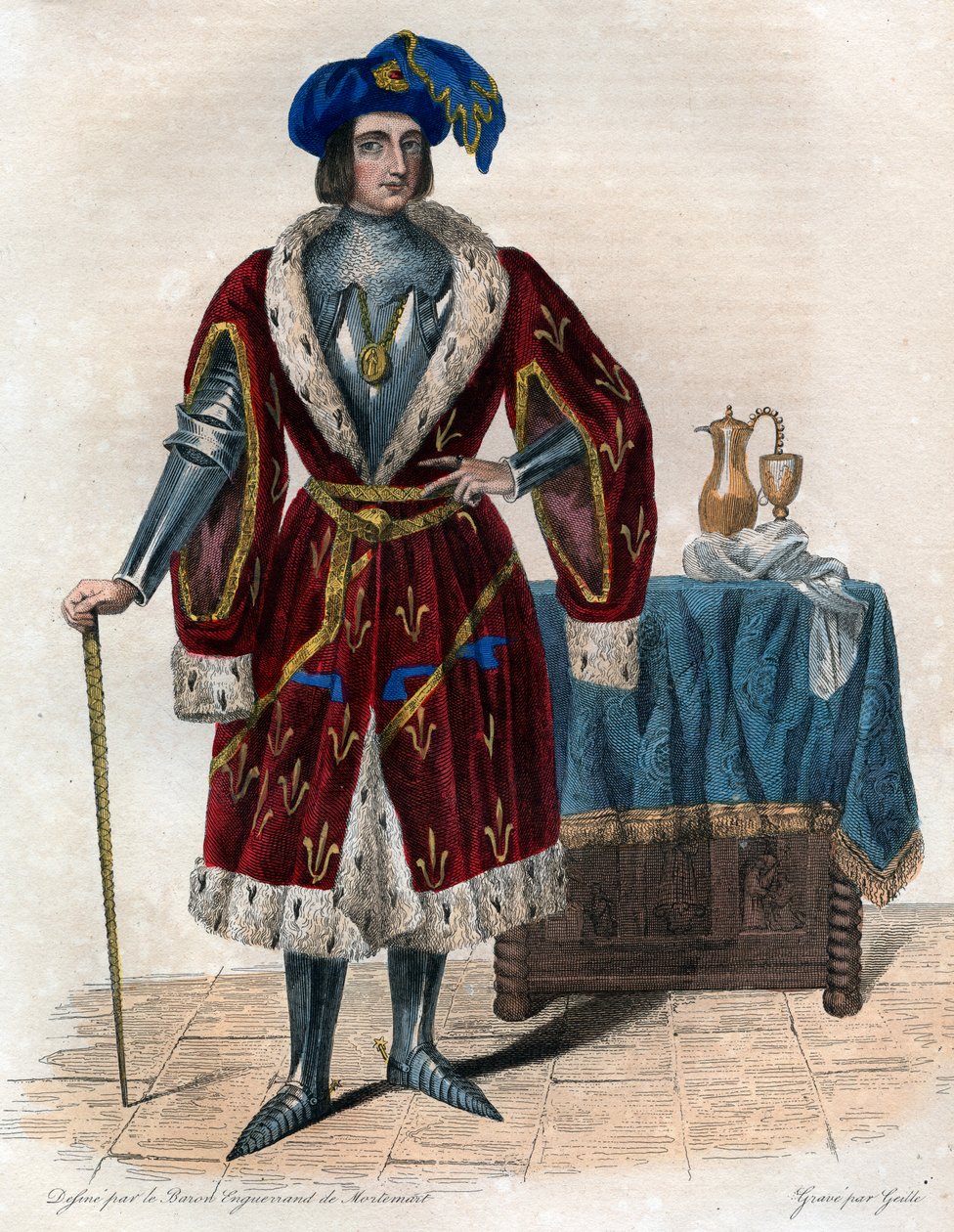 Orleans-i János, Dunois gróf (Orléans-i fenegyerek) portréja (1402-1468). alkotó: French School