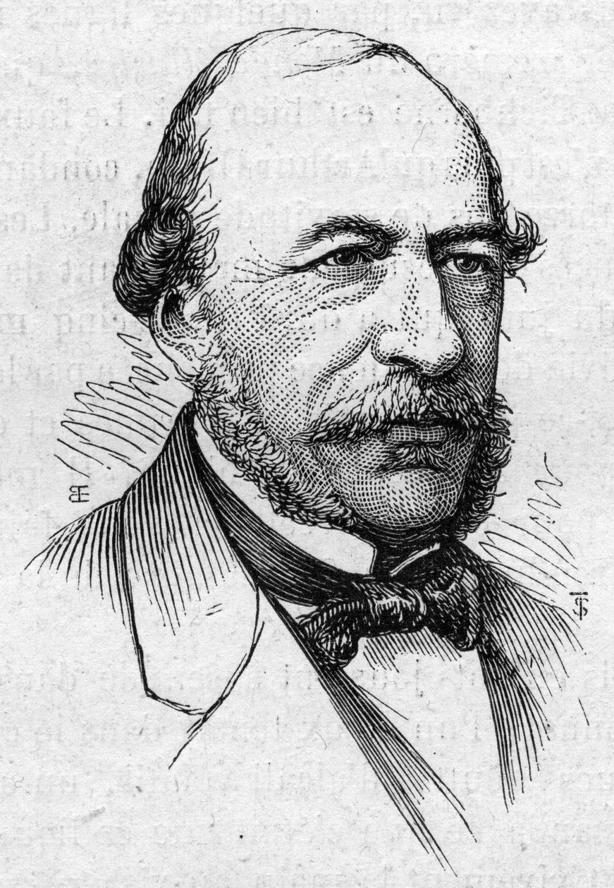 Joseph Autran (1813-1877) francia költő és akadémikus portréja. Metszet a „” Le Monde Illustré”” 883. számában, 1874. március 14. alkotó: French School
