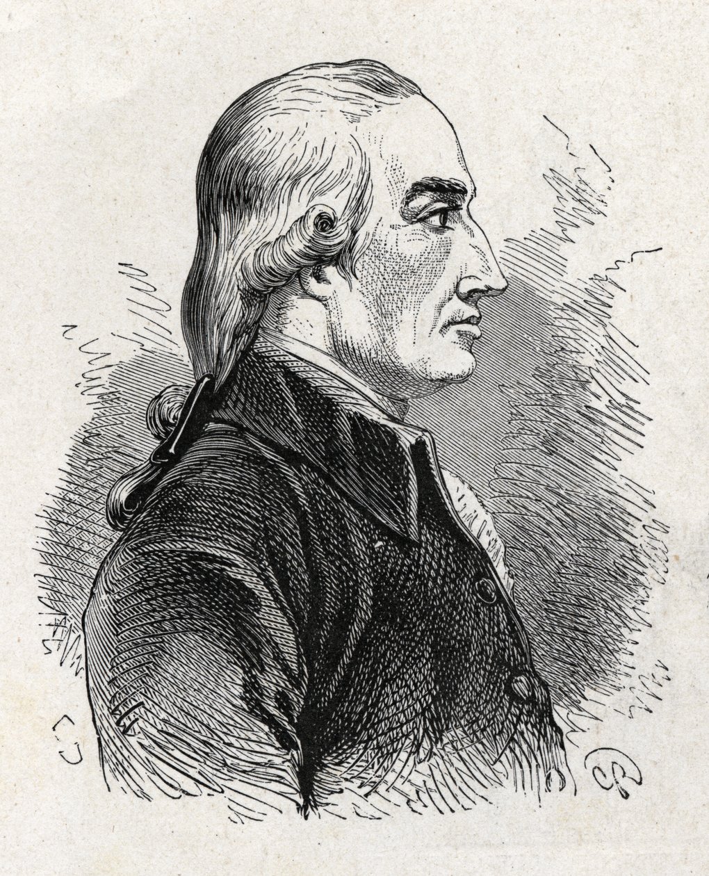 Joseph Black (1761 - 1799), brit fizikus és kémikus (a magnézia felfedezése) portréja - a Tudományos Albumban; jeles tudósok; Nagy felfedezések””” 1896. alkotó: French School
