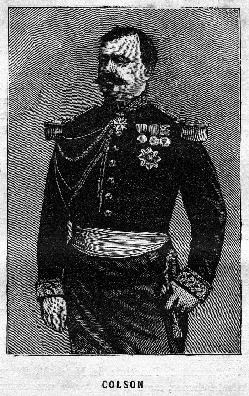 Joseph Emile Colson (1821-1870) francia tábornok portréja. Metszet a „Les Illustrations De L
