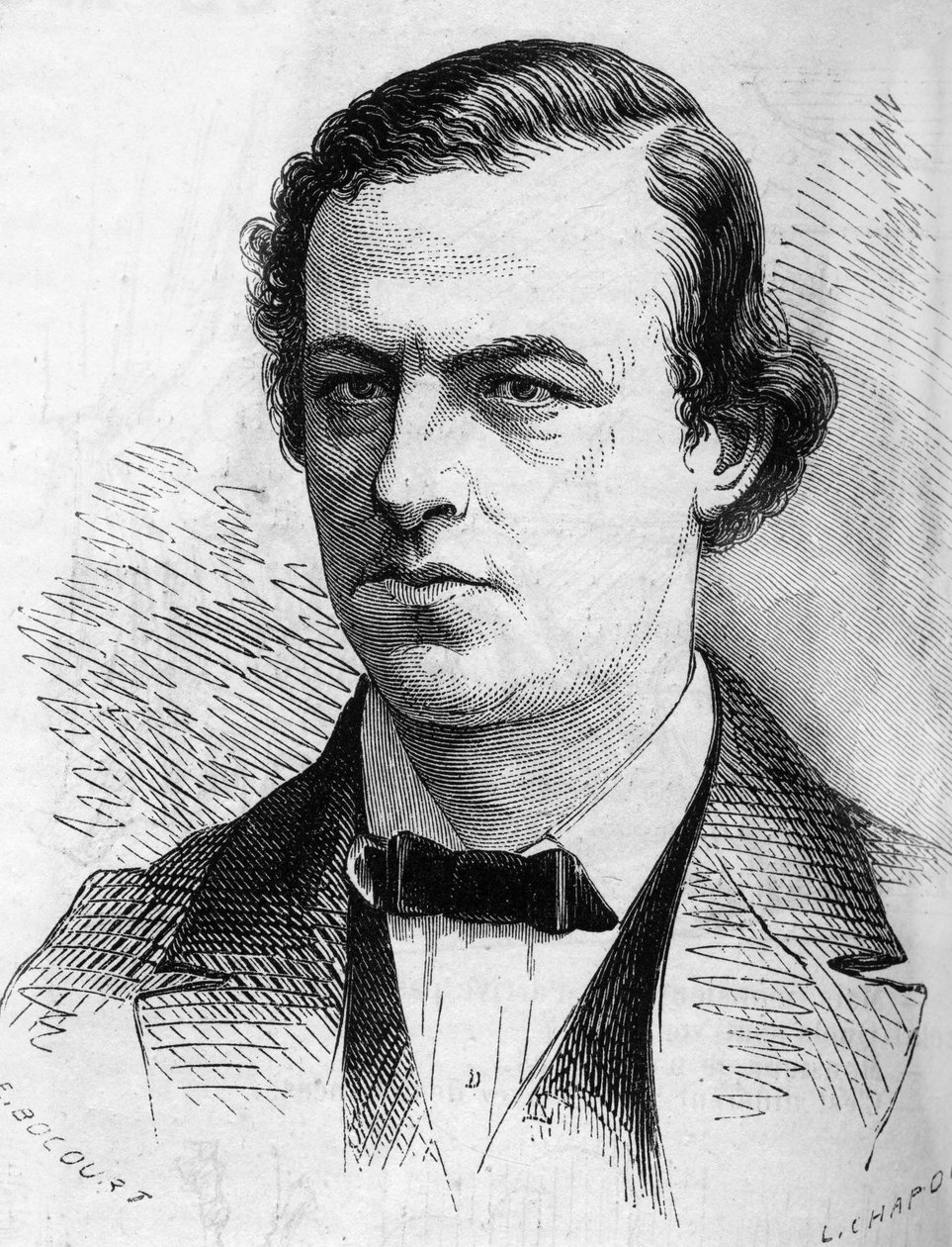 Joseph Joachim (1831-1907) magyar hegedűművész portréja. Metszet a március 2-i „” The Illustrated World”” 516. sz alkotó: French School